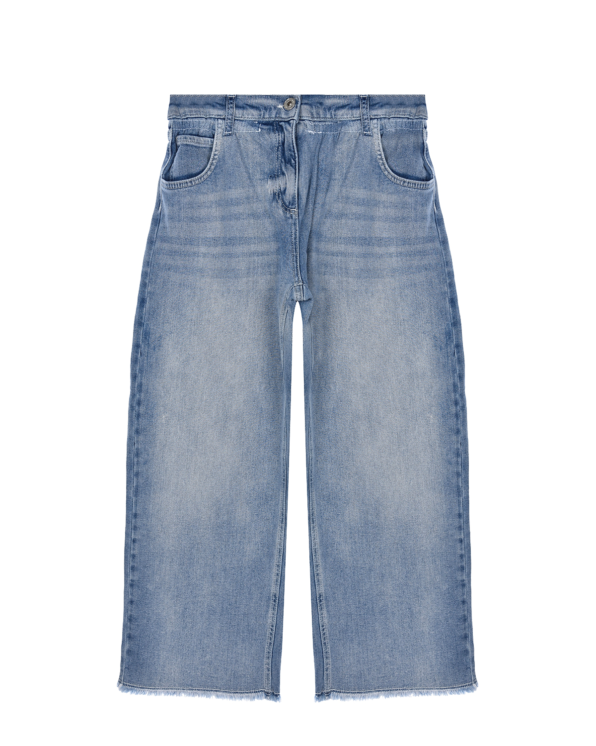 Голубые укороченные джинсы TWINSET детские