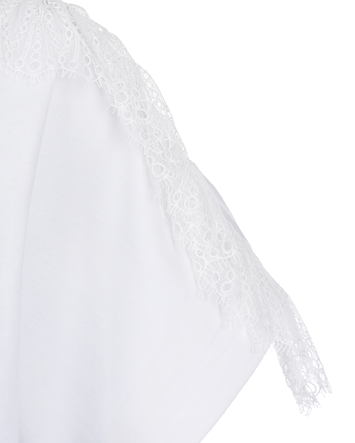 Белая футболка с бахромой TWINSET, размер 40, цвет белый - фото 5