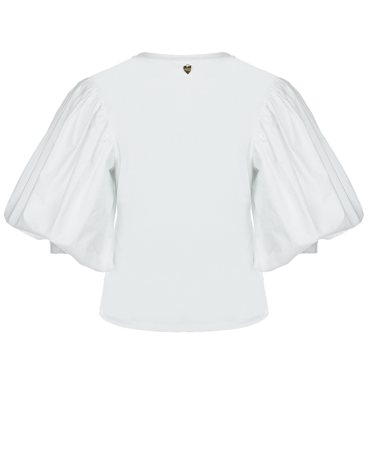 Белая футболка с объемными рукавами TWINSET, размер 44, цвет белый - фото 2