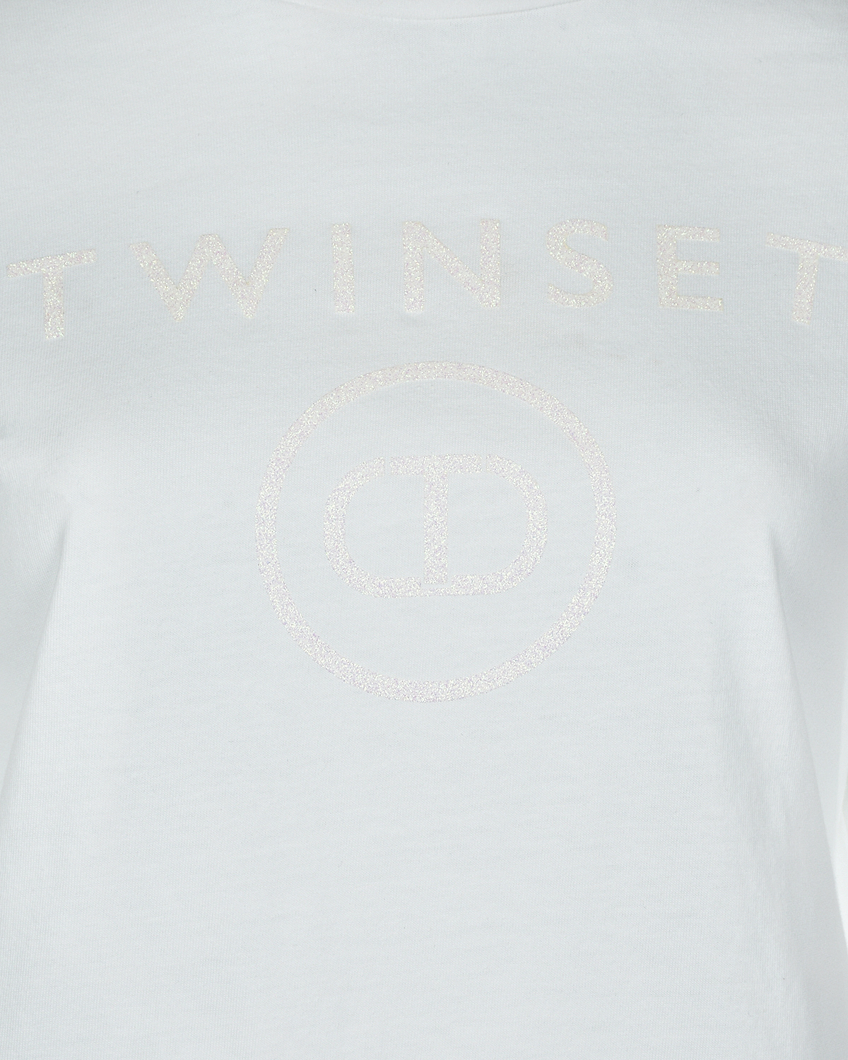 Белая футболка с объемными рукавами TWINSET, размер 44, цвет белый - фото 3