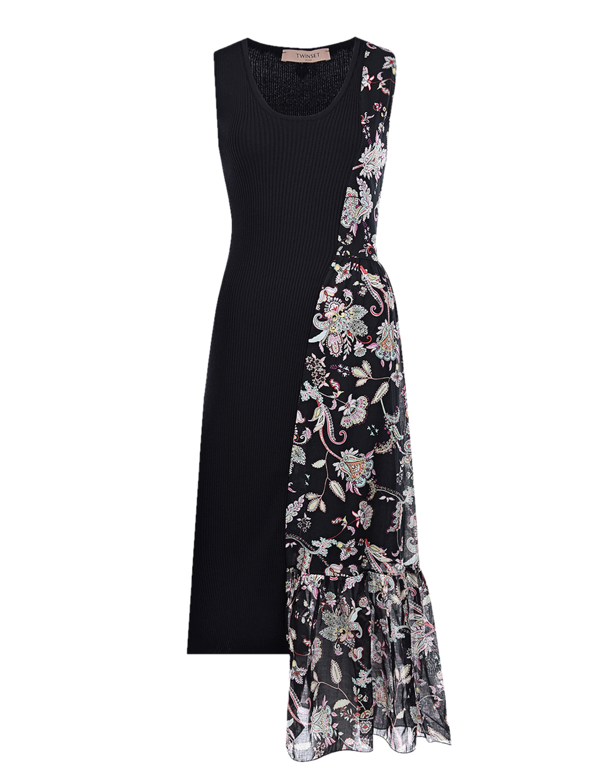 

Черное приталенное платье TWINSET, Черный, Черное приталенное платье TWINSET