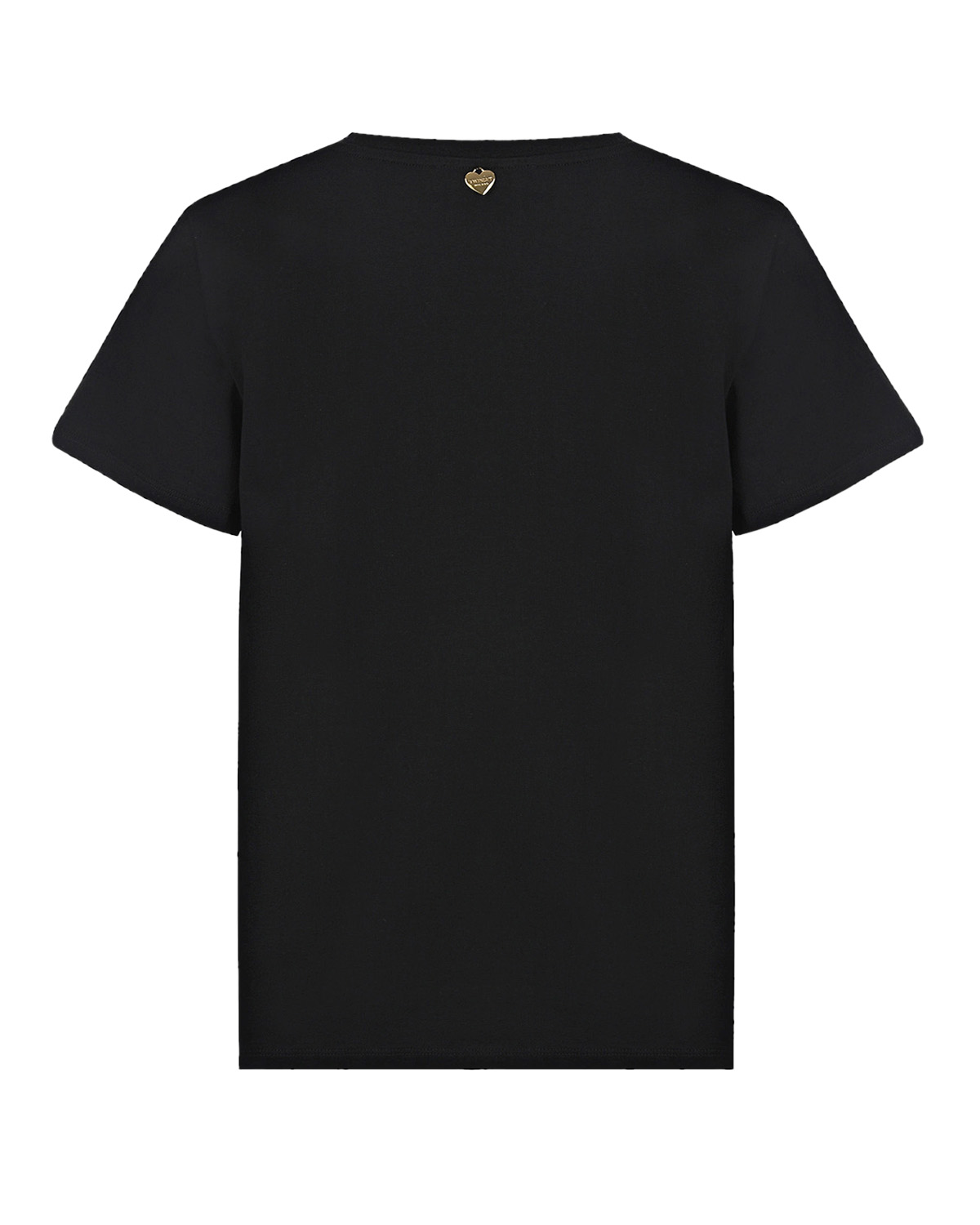 Черная футболка с надписью "love France" TWINSET, размер 40, цвет черный - фото 5