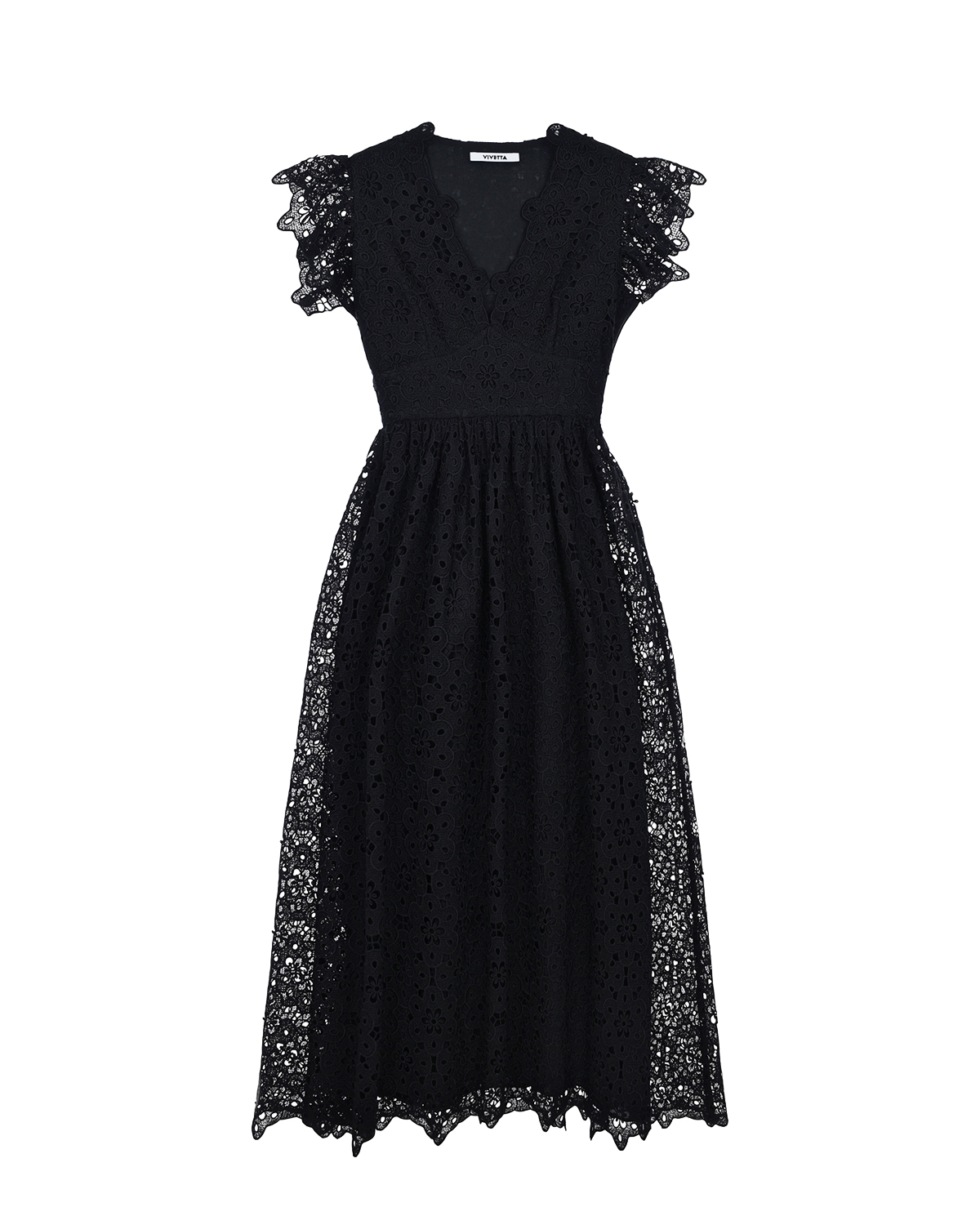 Приталенное черное платье Vivetta, размер 44, цвет черный - фото 1