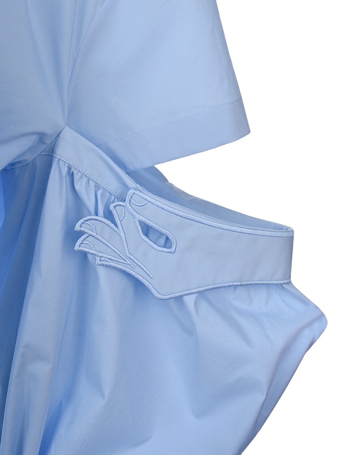 Голубое платье с разрезами на рукавах Vivetta, размер 40, цвет голубой - фото 7