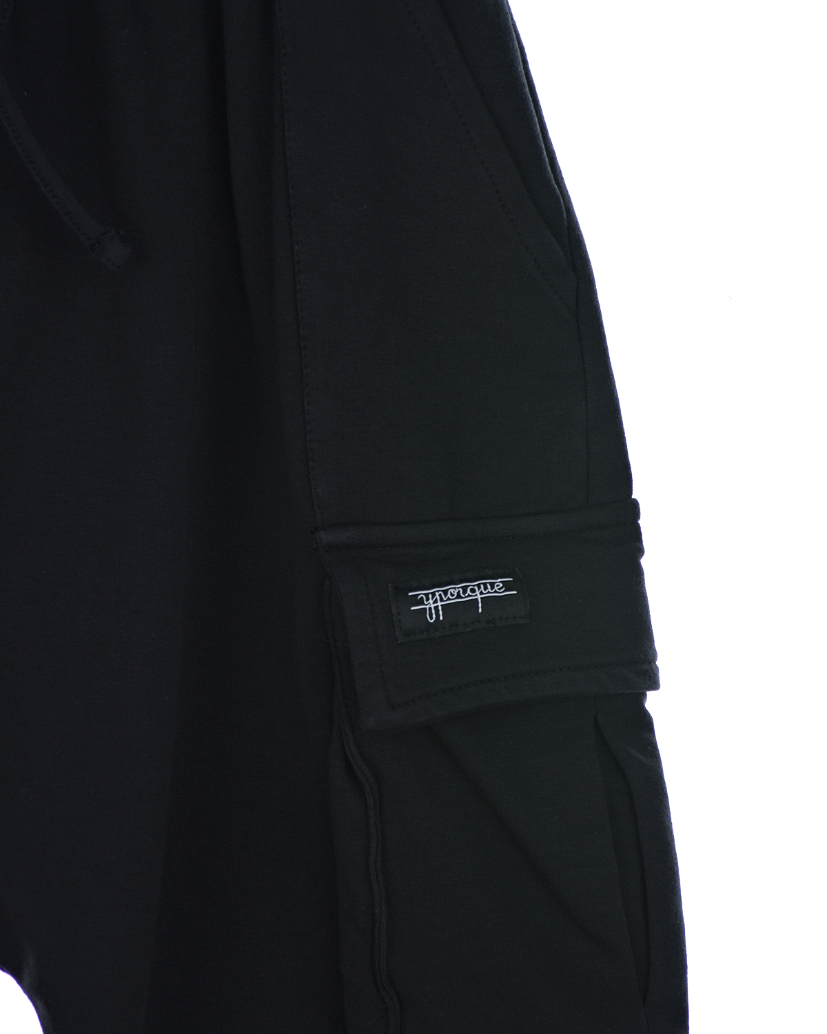 Черные шорты с карманами-карго Yporque детские, размер 116, цвет черный - фото 3