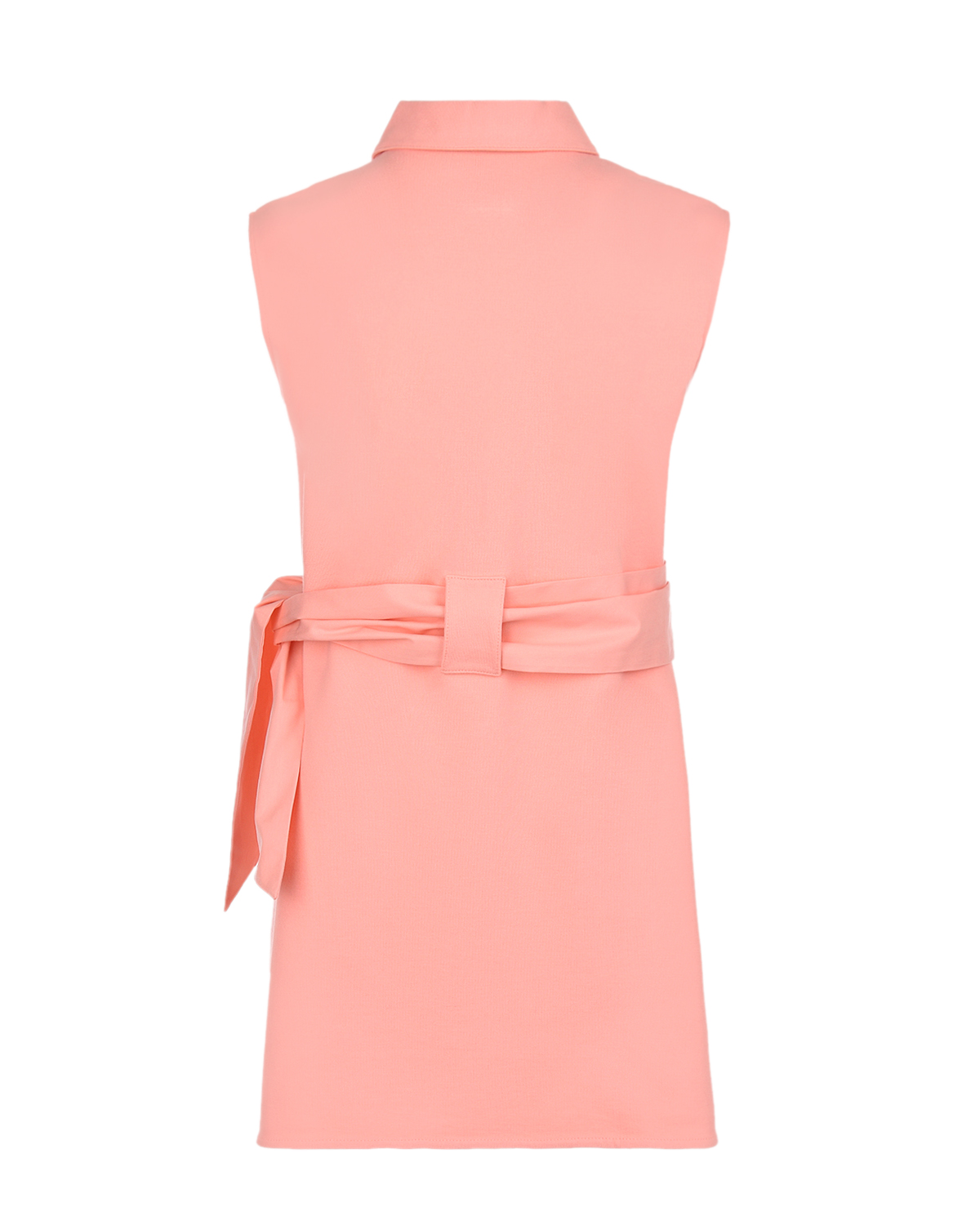 Персиковое платье без рукавов Emporio Armani детское, размер 128, цвет нет цвета - фото 2
