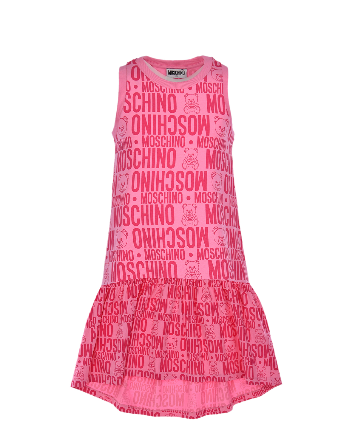 Розовое платье с логотипом Moschino детское, размер 116, цвет розовый - фото 1