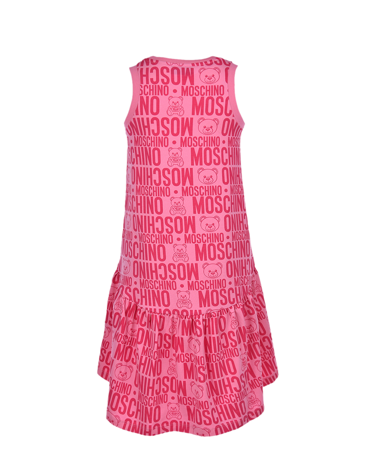 Розовое платье с логотипом Moschino детское, размер 116, цвет розовый - фото 3