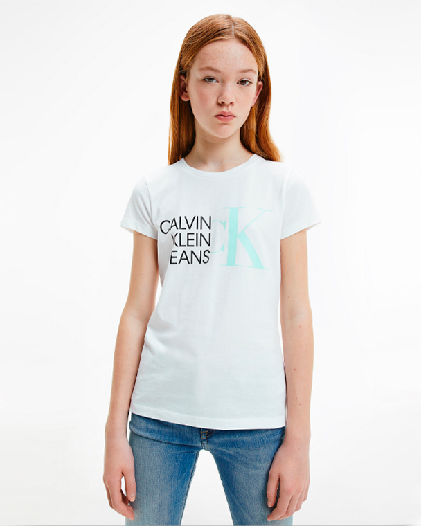 Белая футболка с логотипом Calvin Klein детская, размер 176, цвет белый - фото 2