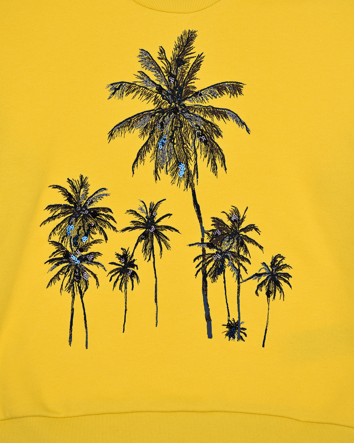 Желтый свитшот с принтом "Пальмы" No. 21 детский, размер 128 - фото 4