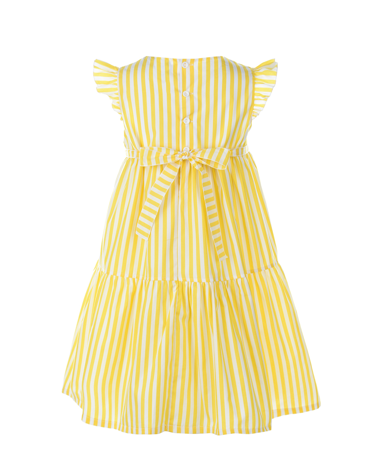 Платье в желто-белую полоску Aletta детское, размер 104, цвет мультиколор - фото 2