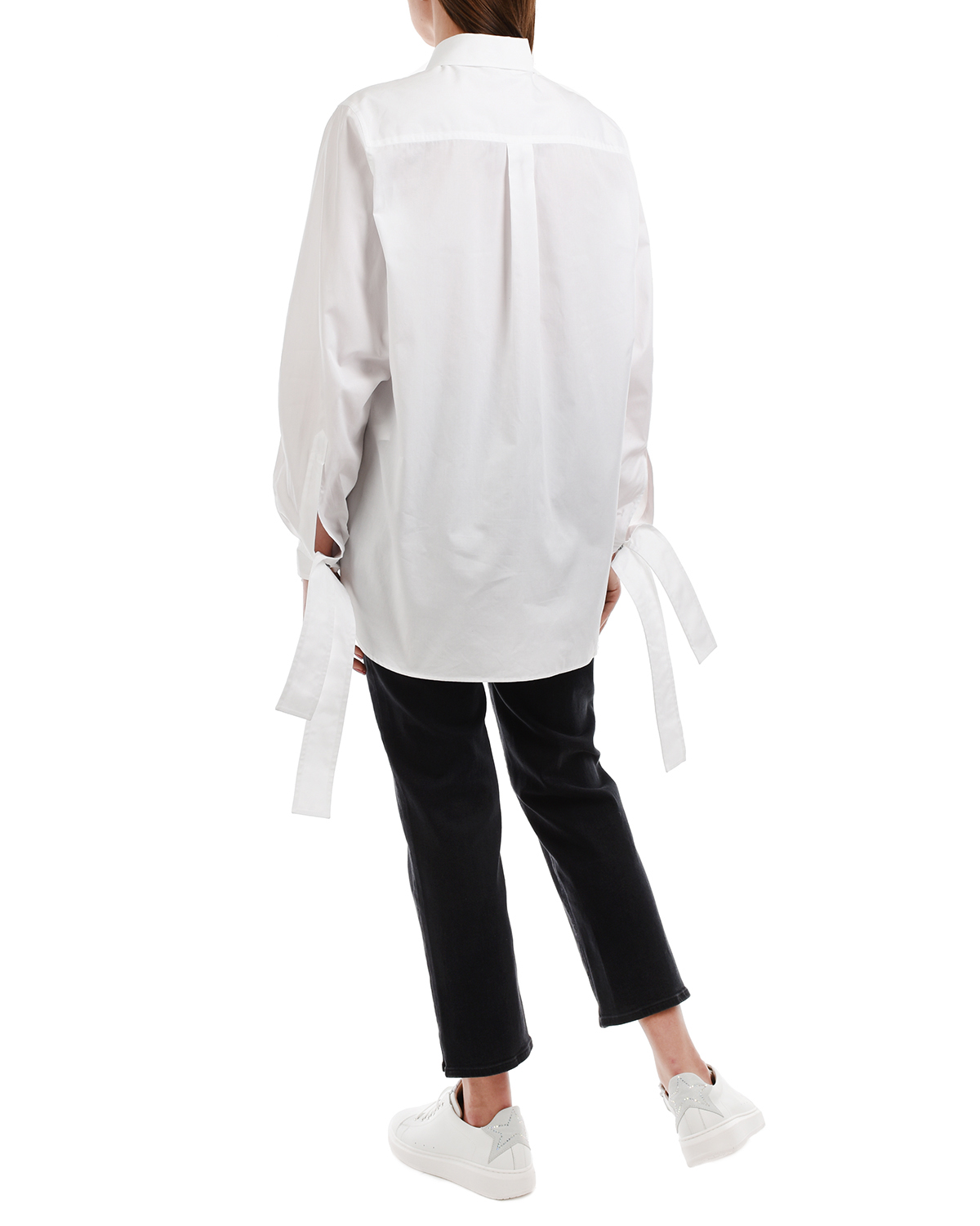 Удлиненная белая рубашка No. 21, размер 42, цвет белый - фото 5