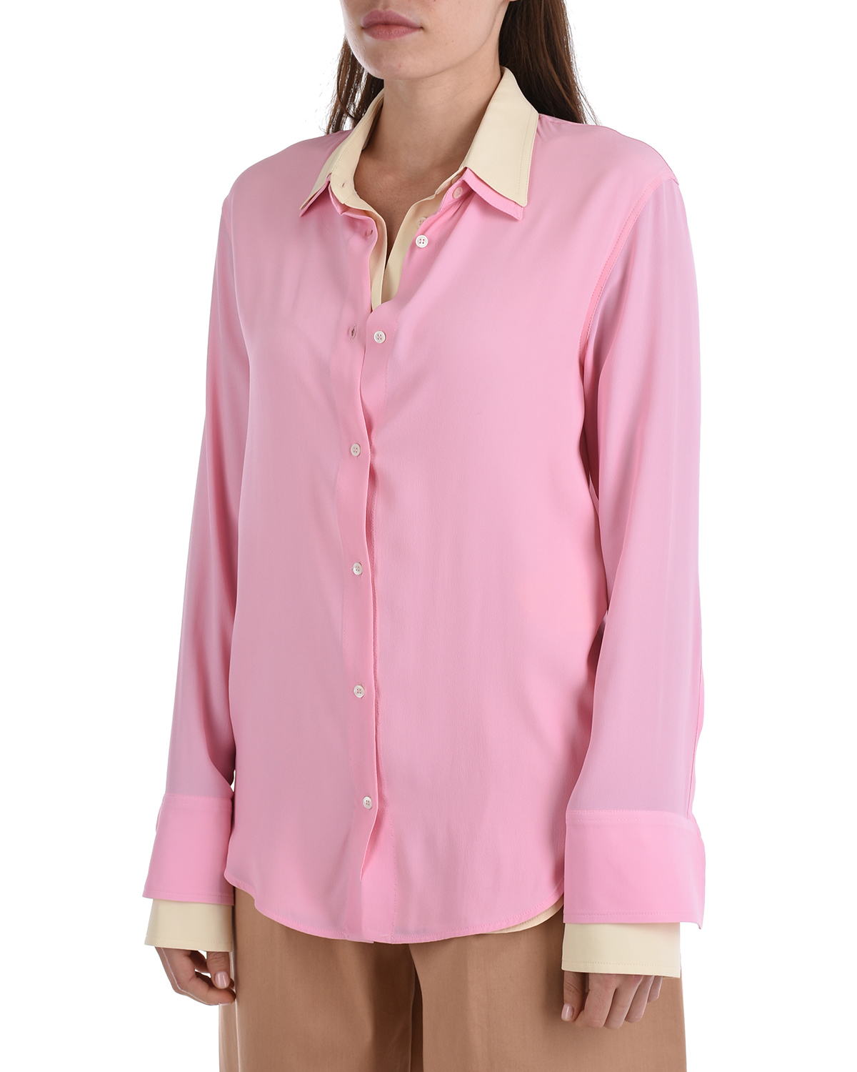 Двойная рубашка No. 21, размер 38, цвет розовый - фото 8