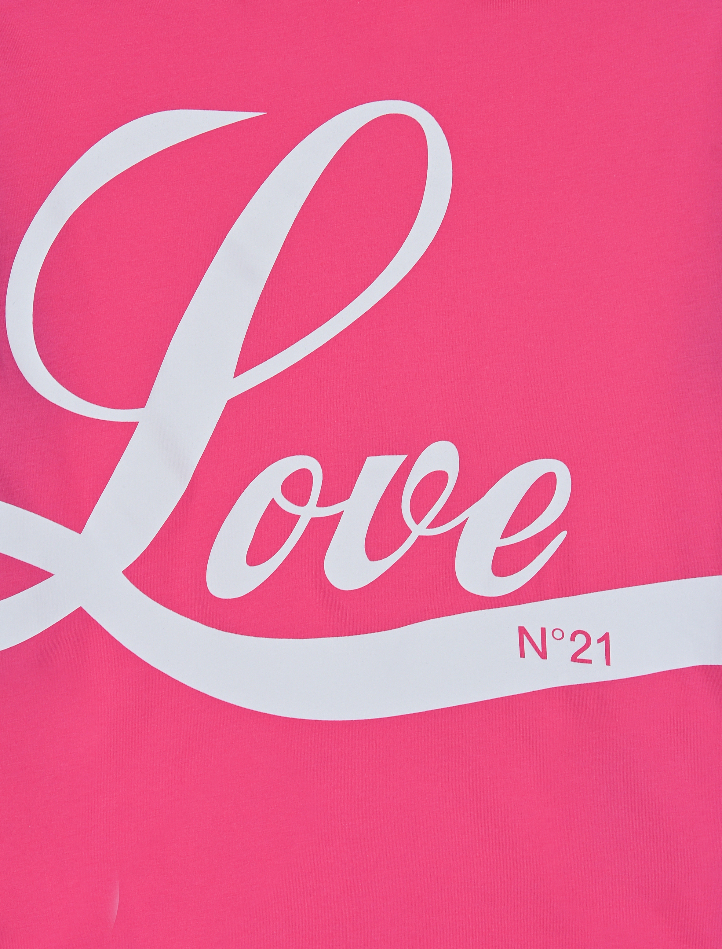 Розовая футболка с принтом "Love" No. 21 детская, размер 140, цвет розовый - фото 3