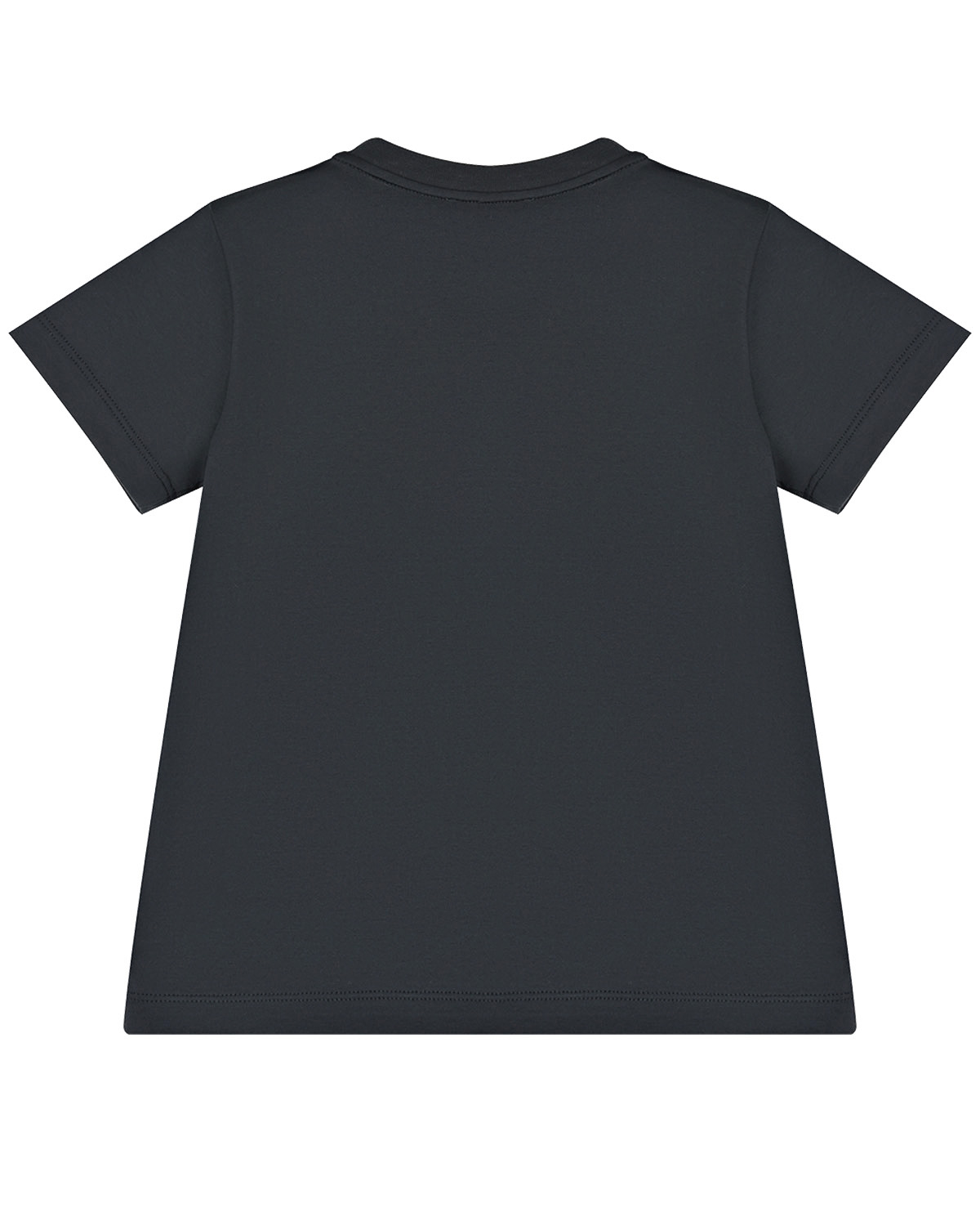 Серая футболка с принтом "смайл" Emporio Armani детская, размер 104, цвет серый - фото 2