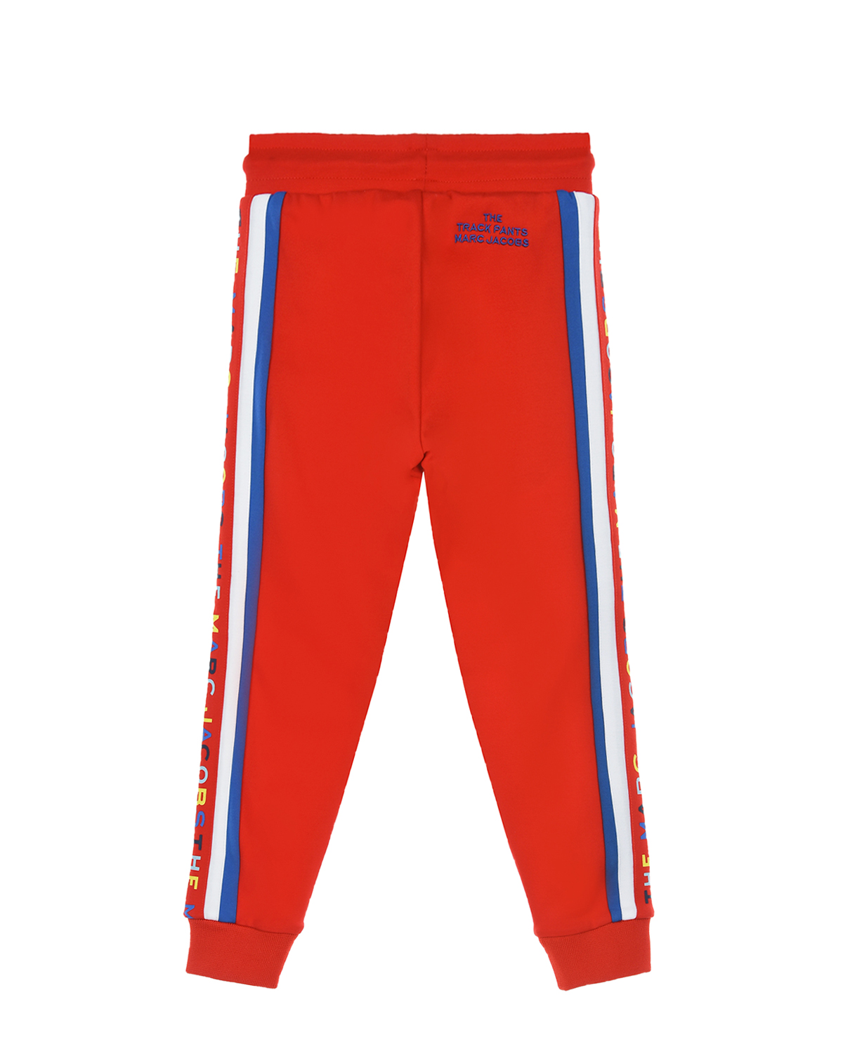 Красные спортивные брюки с разноцветными лампасами The Marc Jacobs детские, размер 92 - фото 3