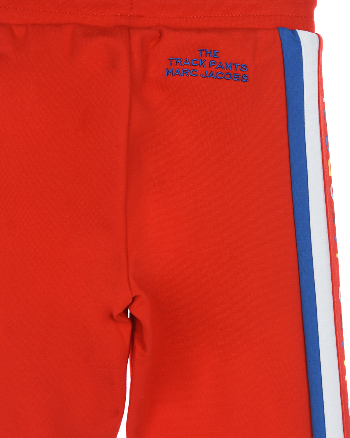 Красные спортивные брюки с разноцветными лампасами The Marc Jacobs детские, размер 92 - фото 5