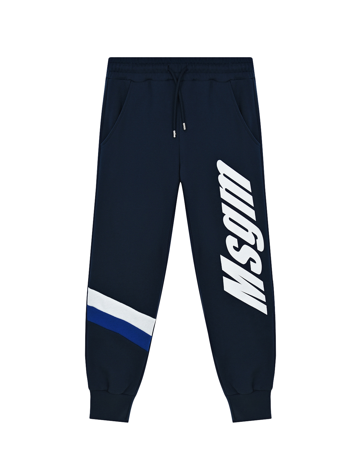 Спортивные брюки с бело-синими полосками MSGM