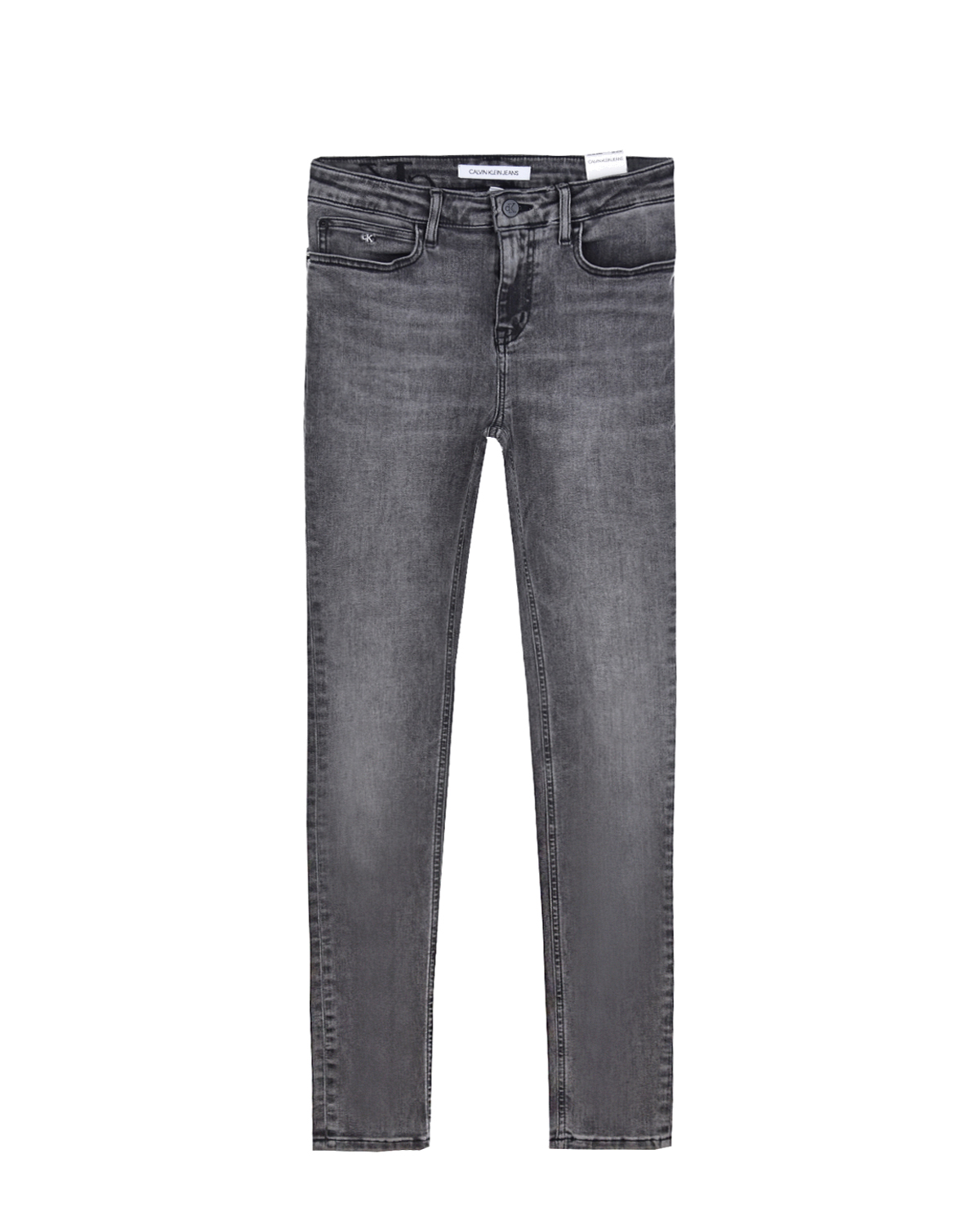 Серые джинсы skinny fit Calvin Klein детские, размер 176, цвет серый - фото 1