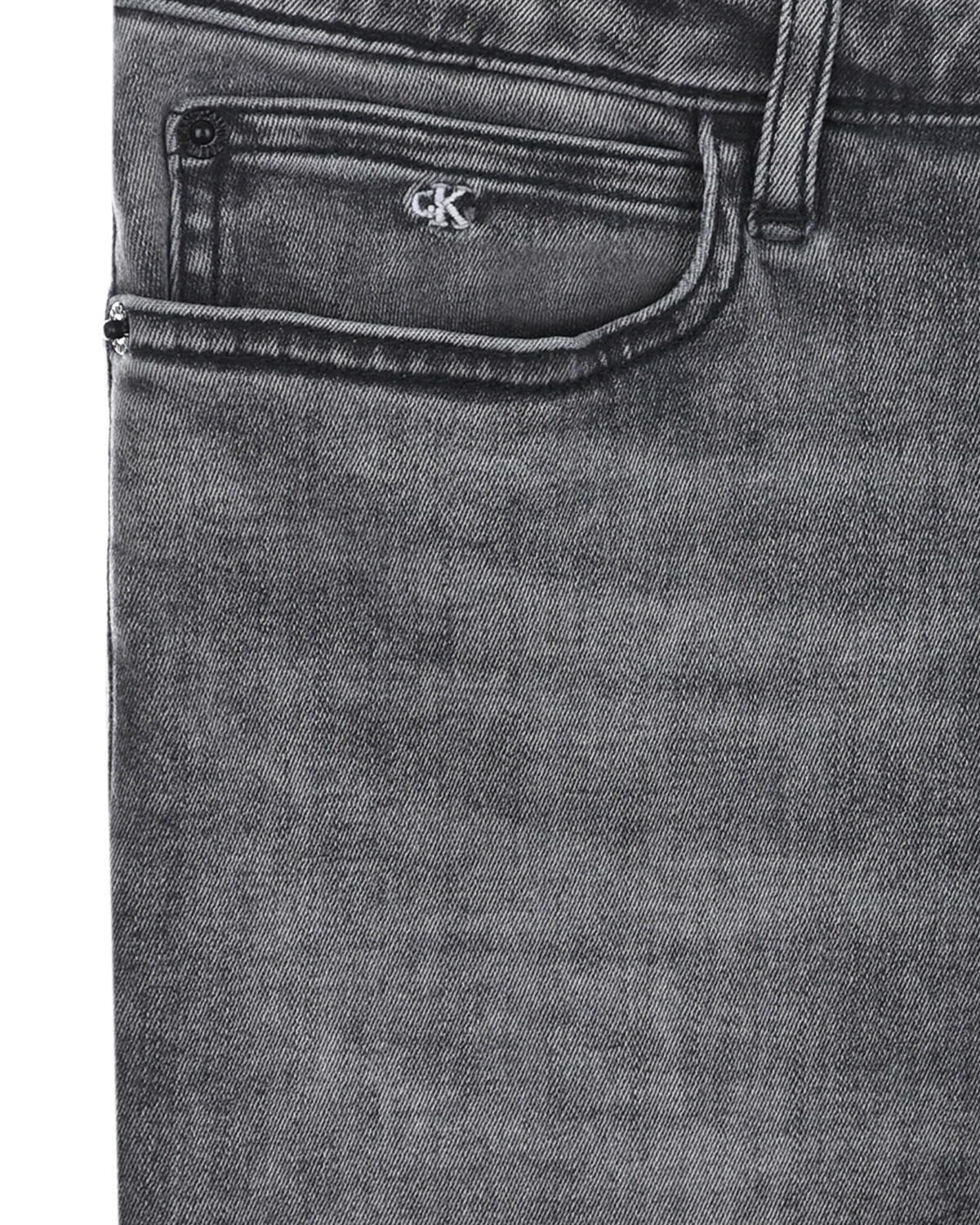 Серые джинсы skinny fit Calvin Klein детские, размер 176, цвет серый - фото 3