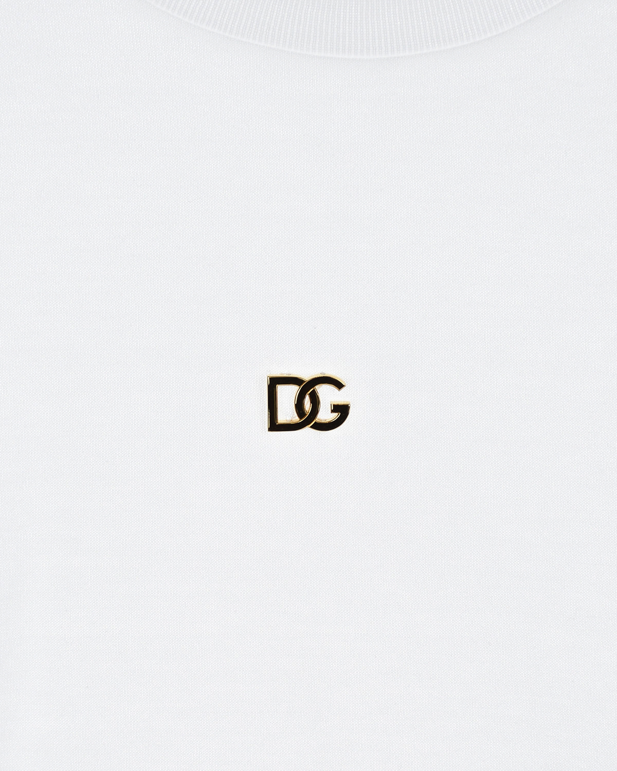 Белая футболка с маленьким логотипом Dolce&Gabbana детская, размер 116, цвет белый - фото 3