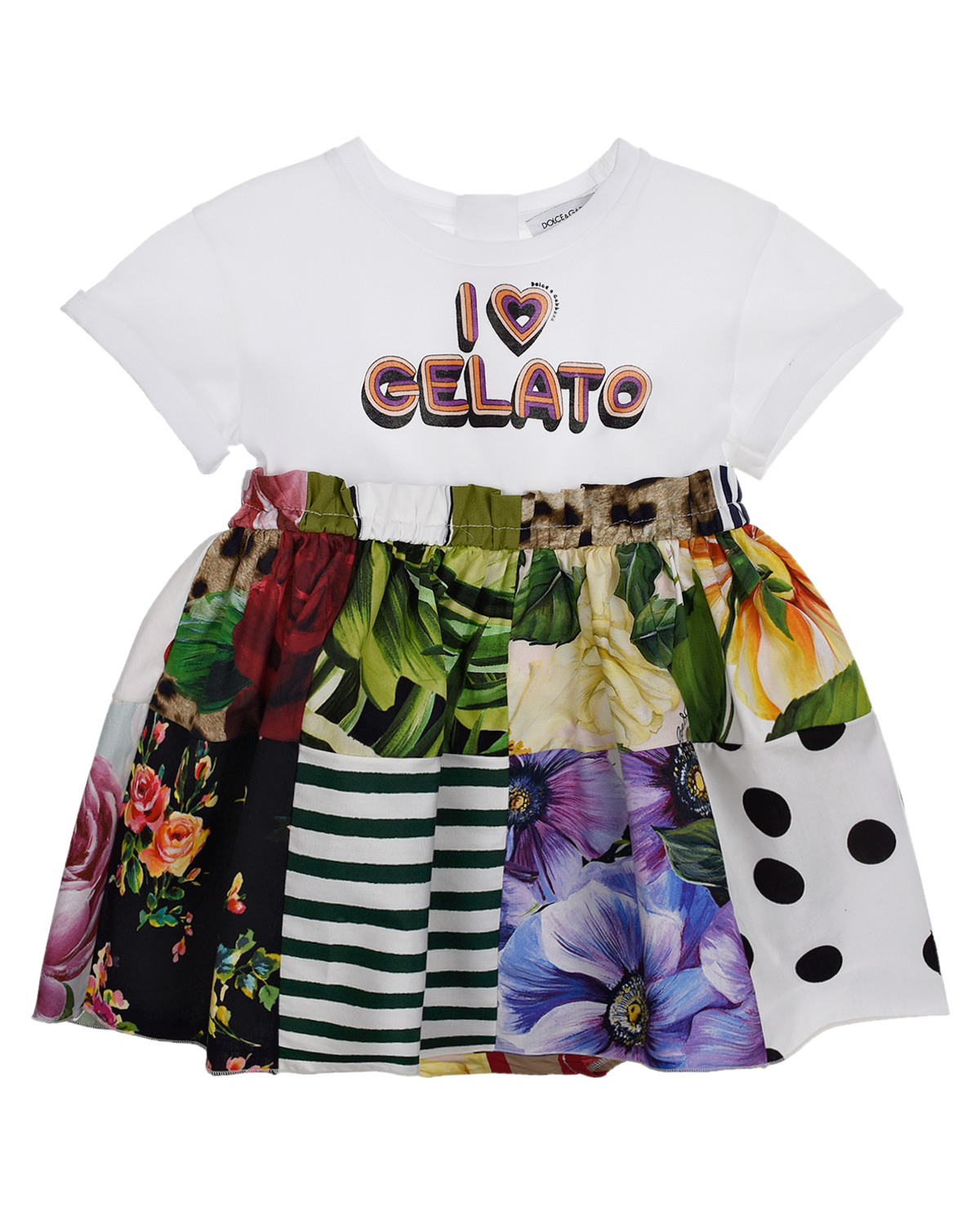 Платье с принтом "I love Gelato" Dolce&Gabbana