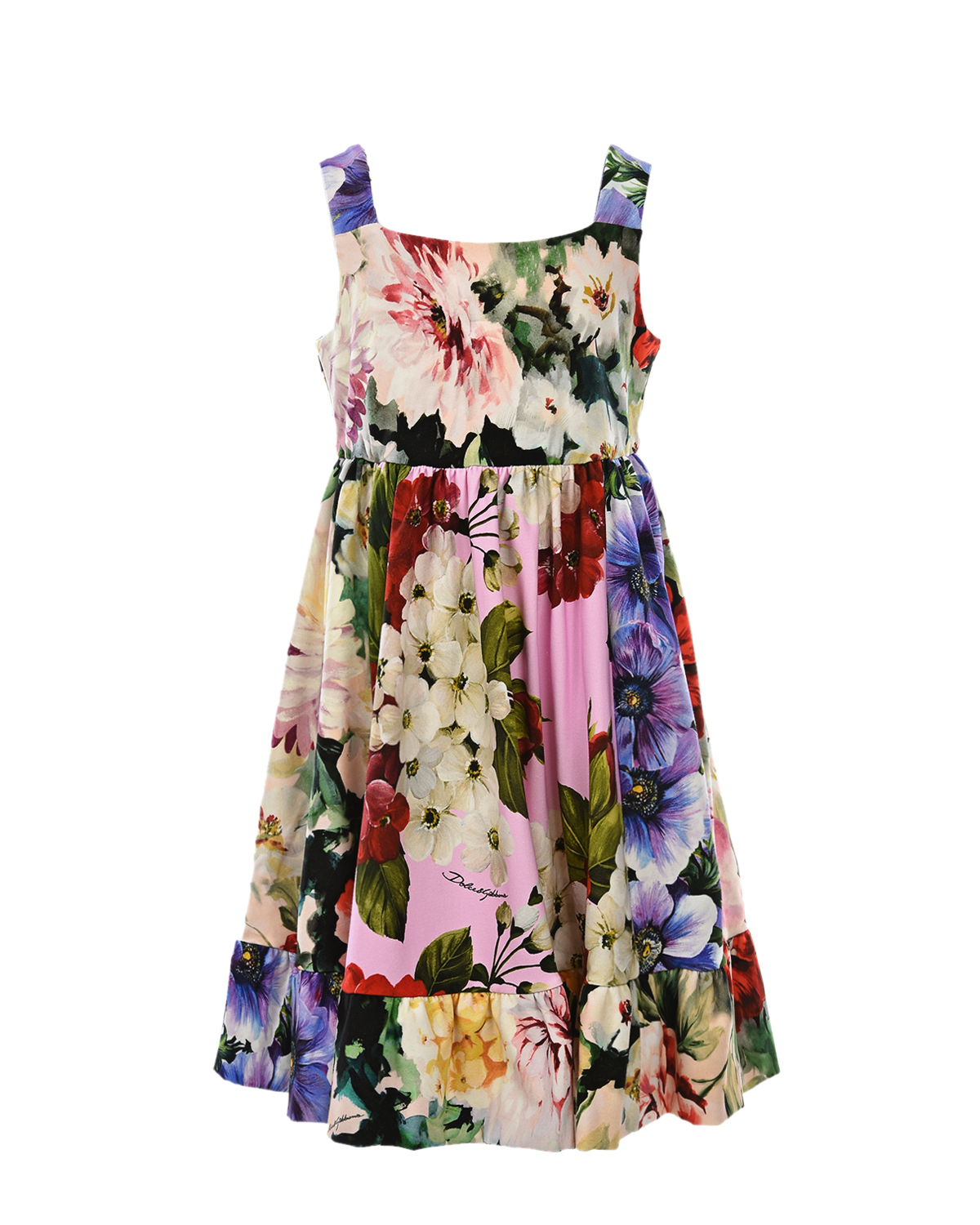 Платье без рукавов с цветочным принтом Dolce&Gabbana детское, размер 104 - фото 1