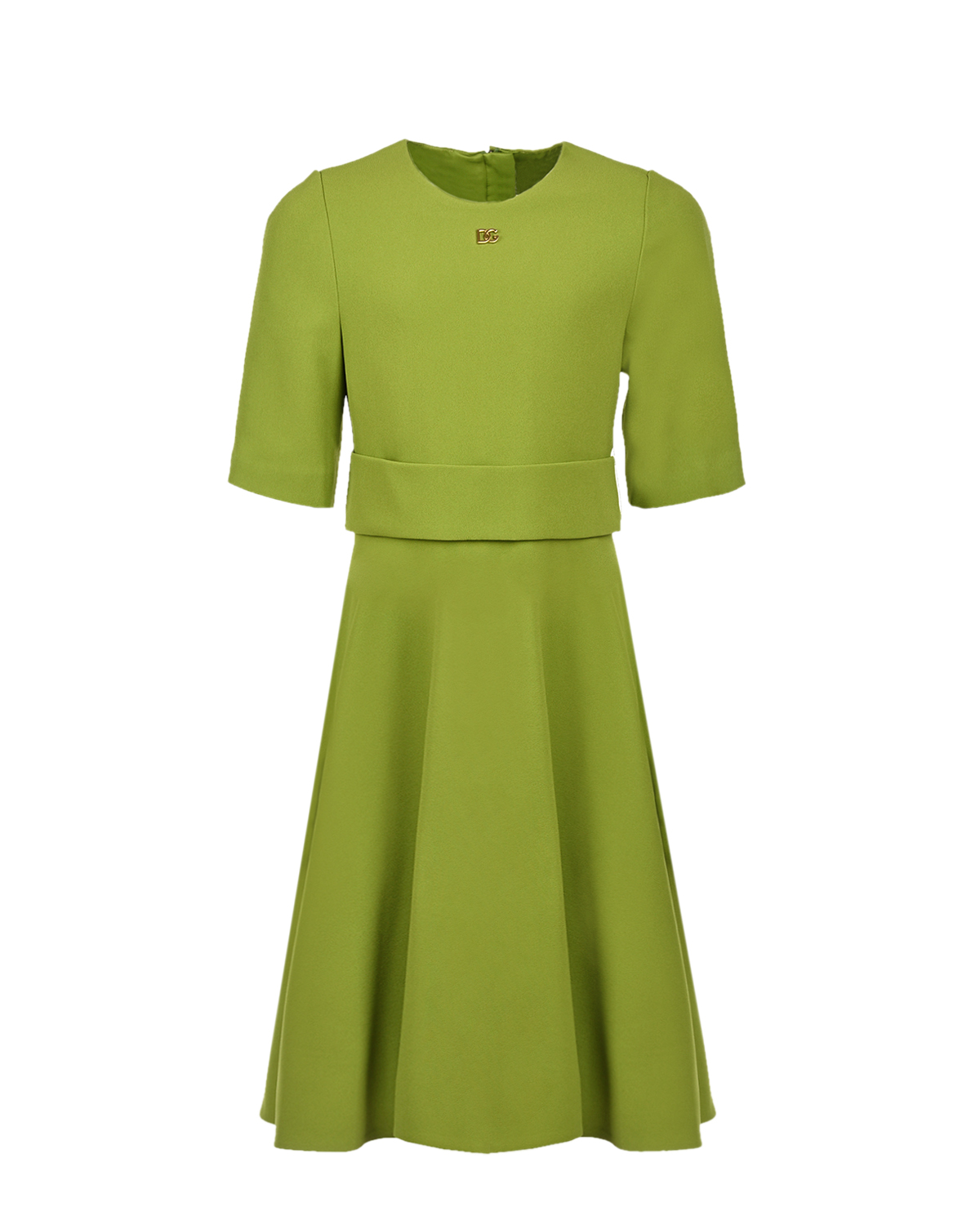 Зеленое платье с короткими рукавами Dolce&Gabbana детское, размер 116, цвет зеленый - фото 1