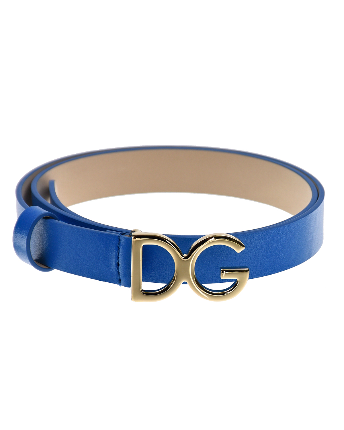 Купить Синий ремень с логотипом Dolce&Gabbana, 100%нат.кожа