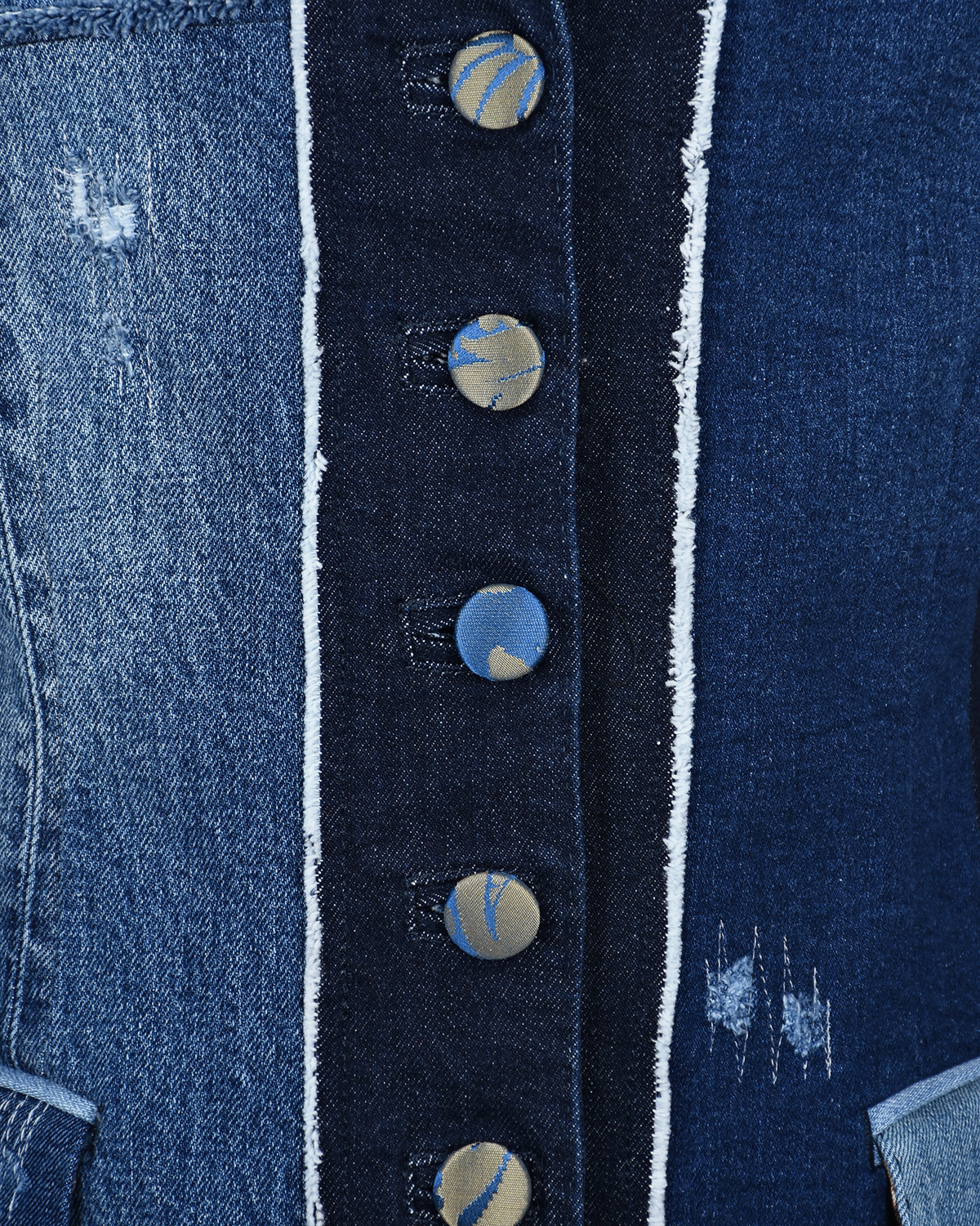 Синий джинсовый пиджак Dolce&Gabbana детский, размер 152 - фото 4