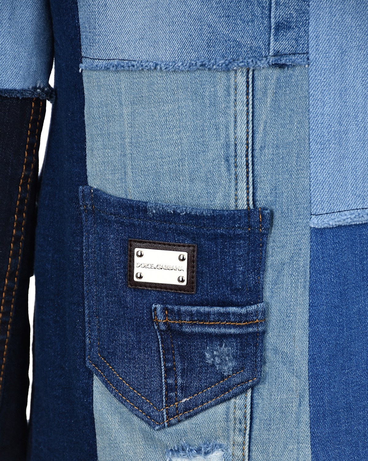 Синий джинсовый пиджак Dolce&Gabbana детский, размер 152 - фото 5