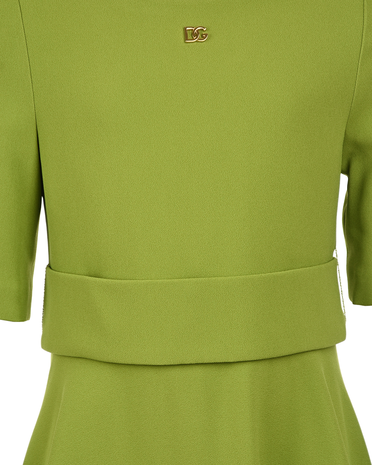 Зеленое платье с короткими рукавами Dolce&Gabbana детское, размер 116, цвет зеленый - фото 3