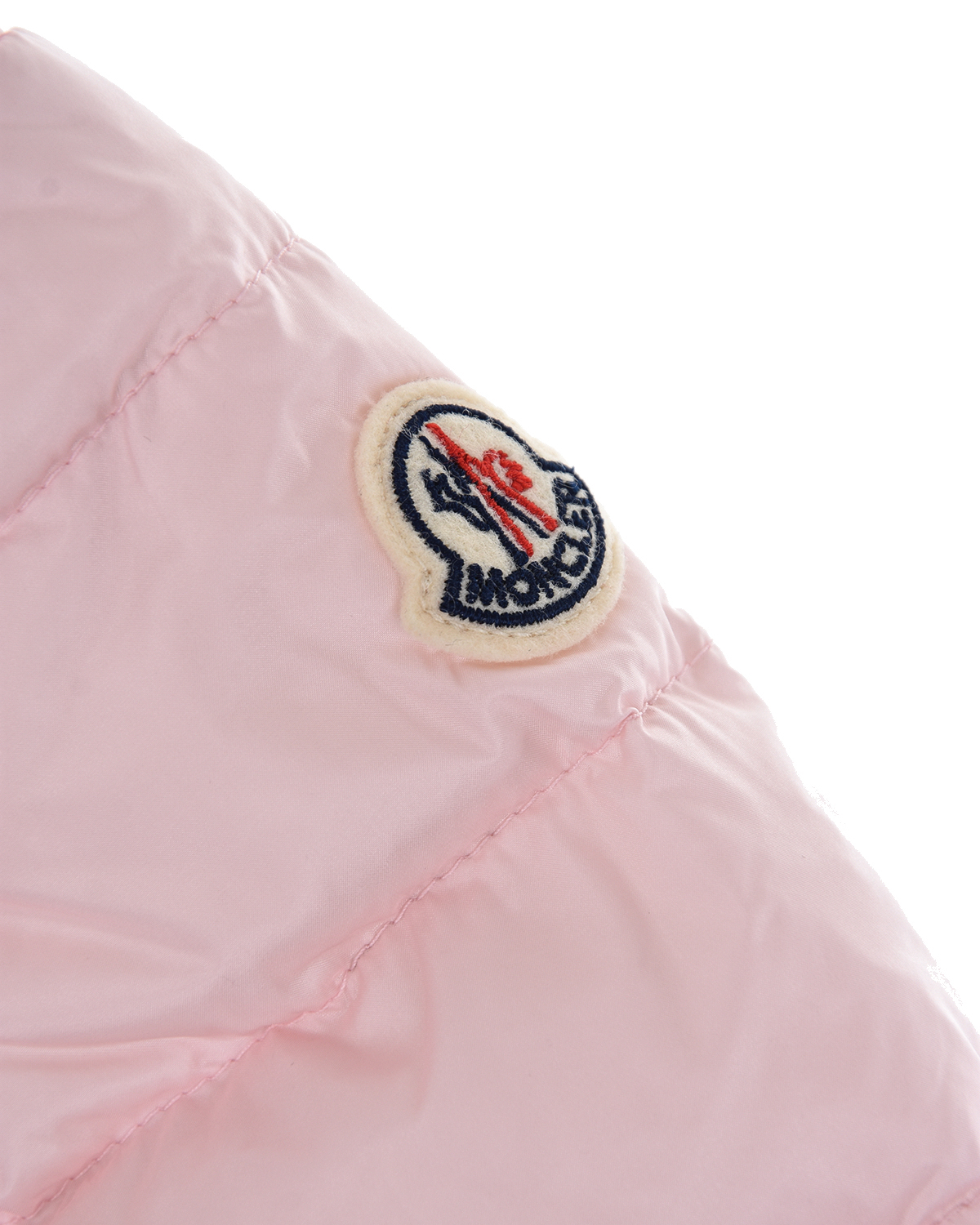 Розовый стеганый комбинезон с капюшоном Moncler детский, размер 62 - фото 3