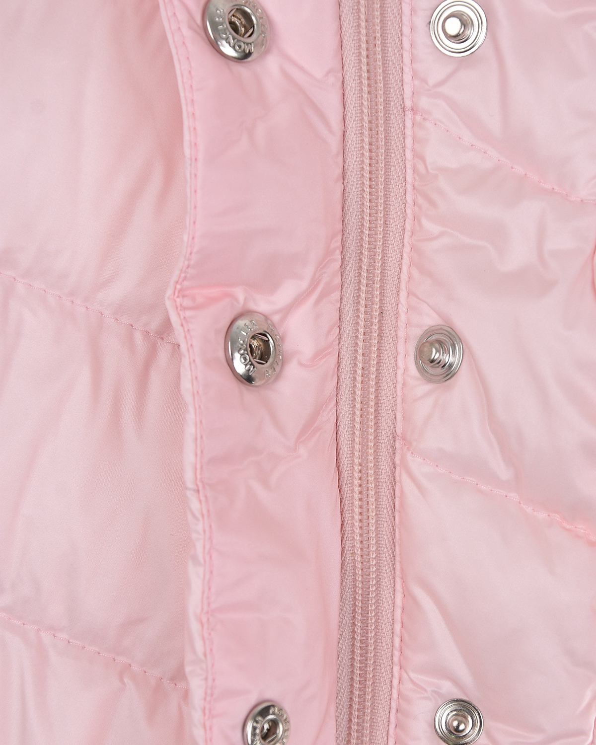 Розовый стеганый комбинезон с капюшоном Moncler детский, размер 62 - фото 5