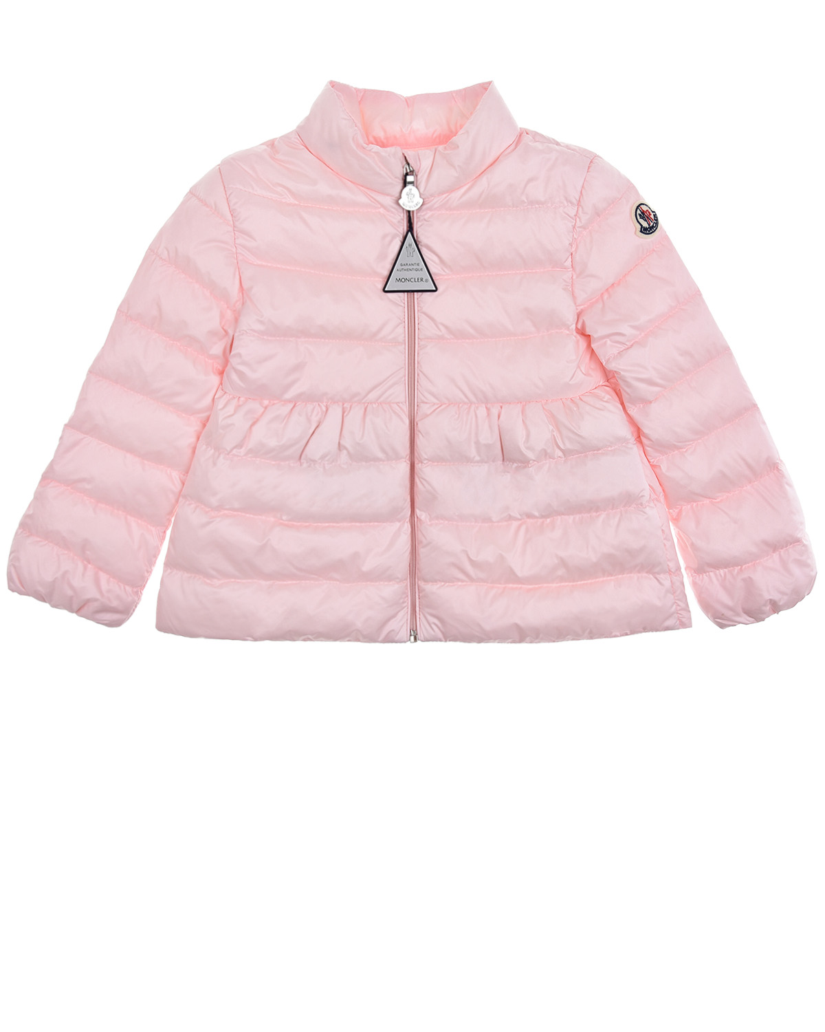 Купить Розовая стеганая куртка Moncler, Розовый, 100%полиамид, 90%пух+10%перо