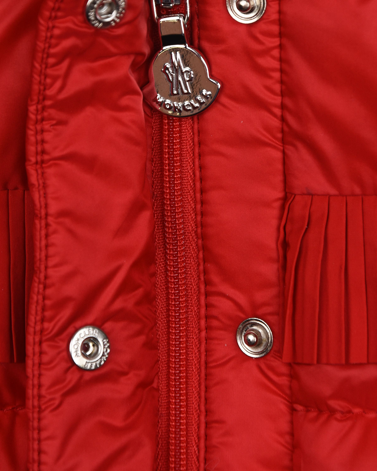 Красная стеганая куртка с капюшоном Moncler детская, размер 92, цвет красный - фото 5
