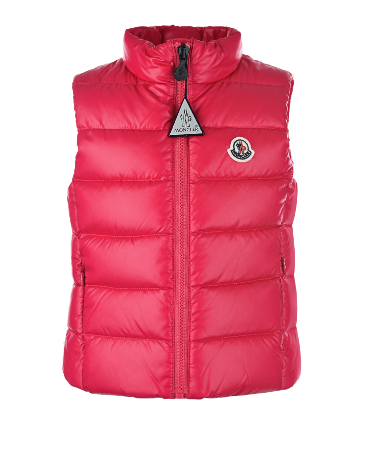 Пуховый жилет цвета фуксии Moncler детский, размер 104