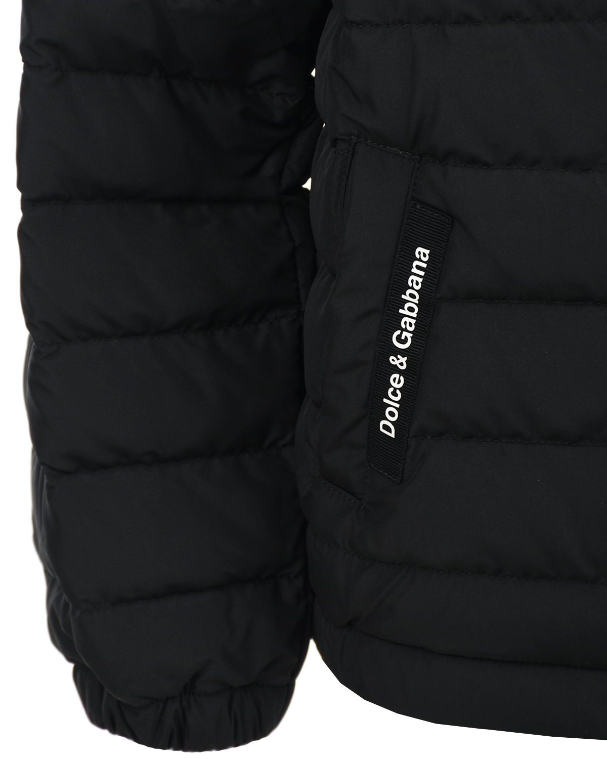 Черная стеганая куртка Dolce&Gabbana детская, размер 116, цвет черный - фото 5