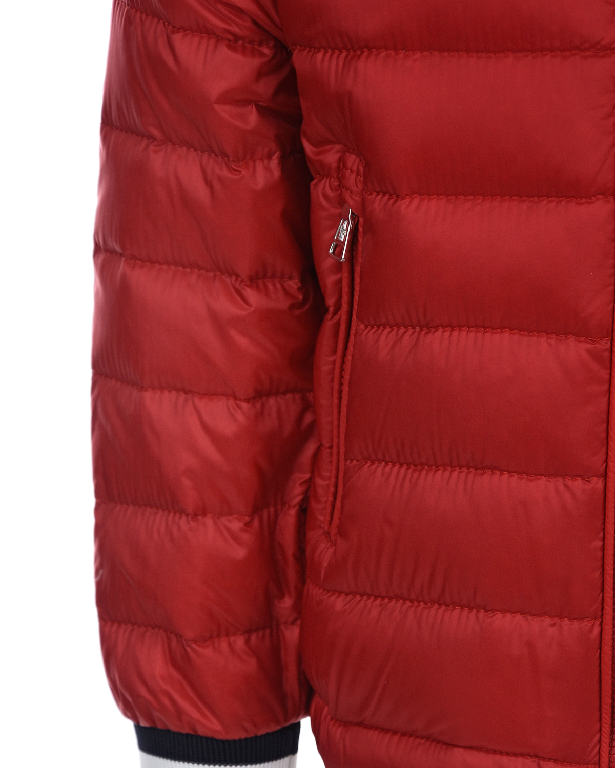 Стеганая куртка красного цвета Moncler детская, размер 104 - фото 3