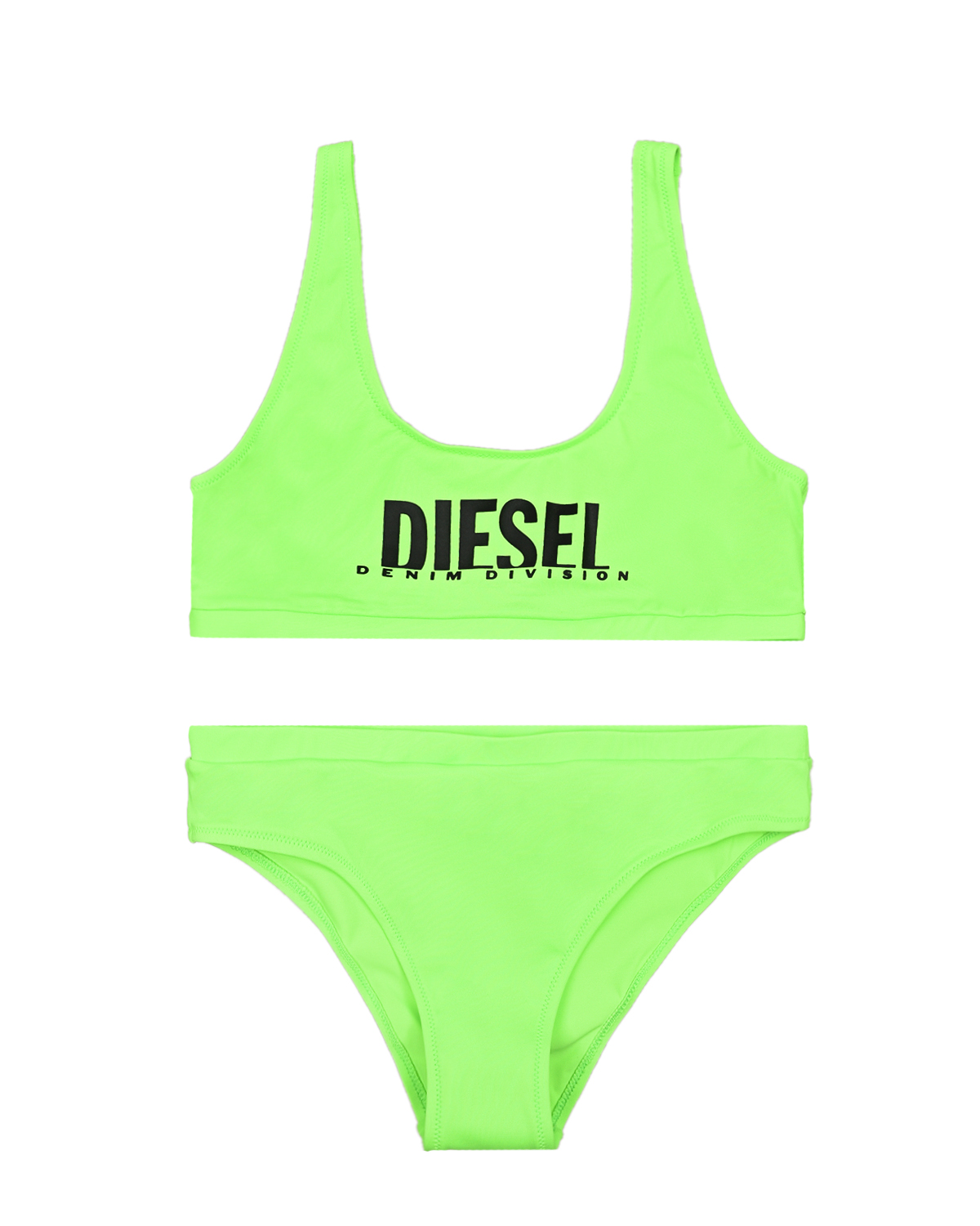 Зеленый купальник с логотипом Diesel детский, размер 140 - фото 1