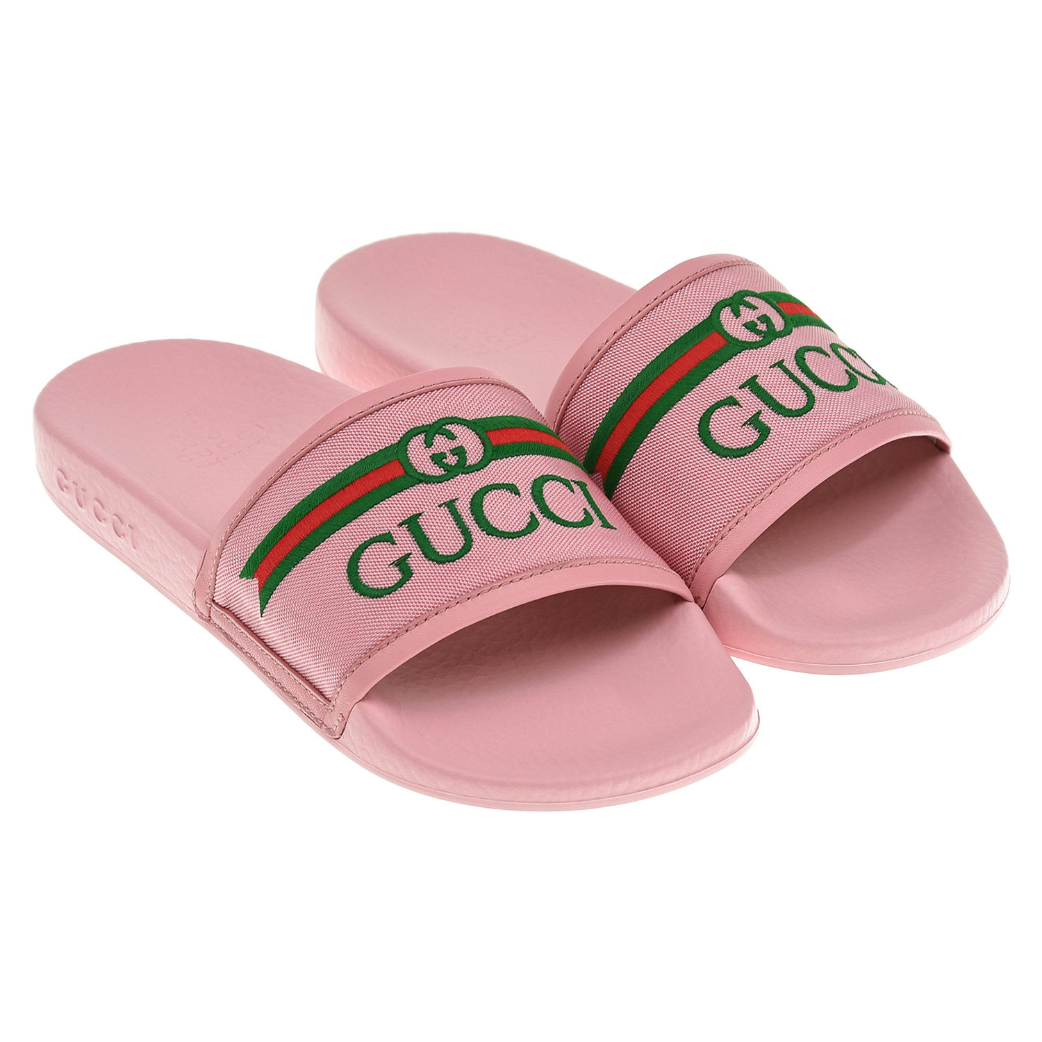 Розовые шлепки с логотипом GUCCI детские