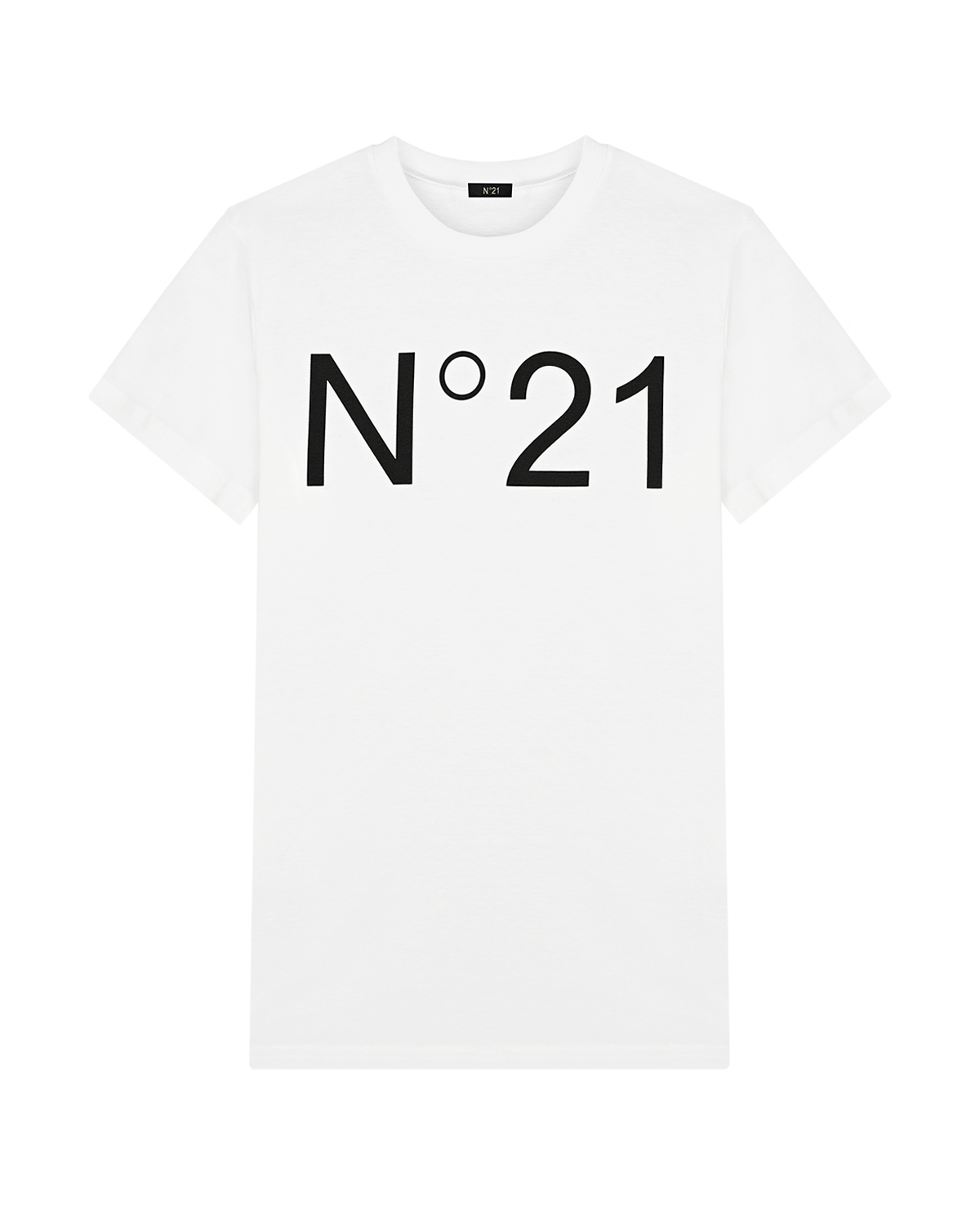 Белая футболка с черным принтом No. 21 детская