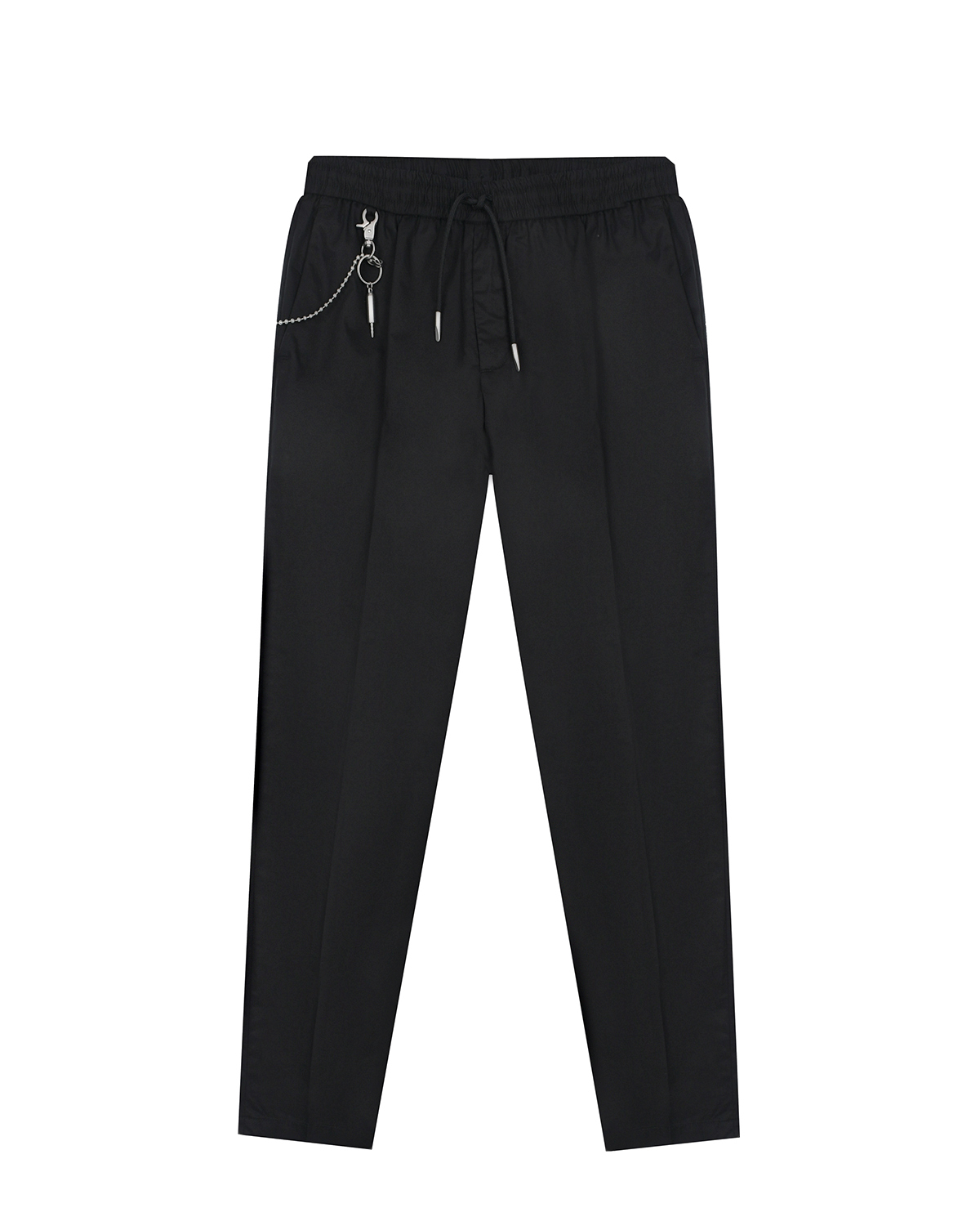 Черные брюки с декоративной цепочкой Antony Morato