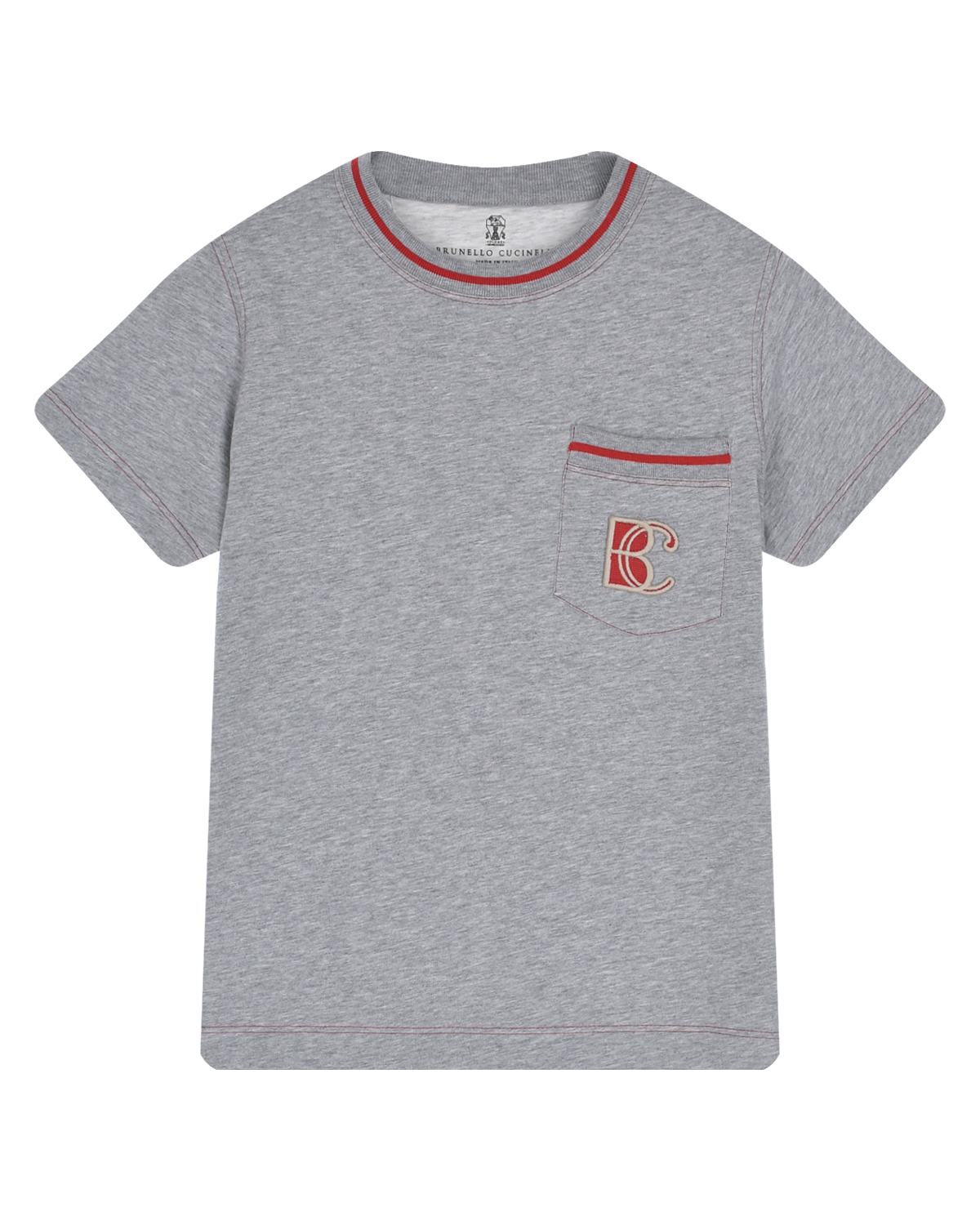Серая футболка с накладным карманом Brunello Cucinelli серая футболка с накладным карманом brunello cucinelli