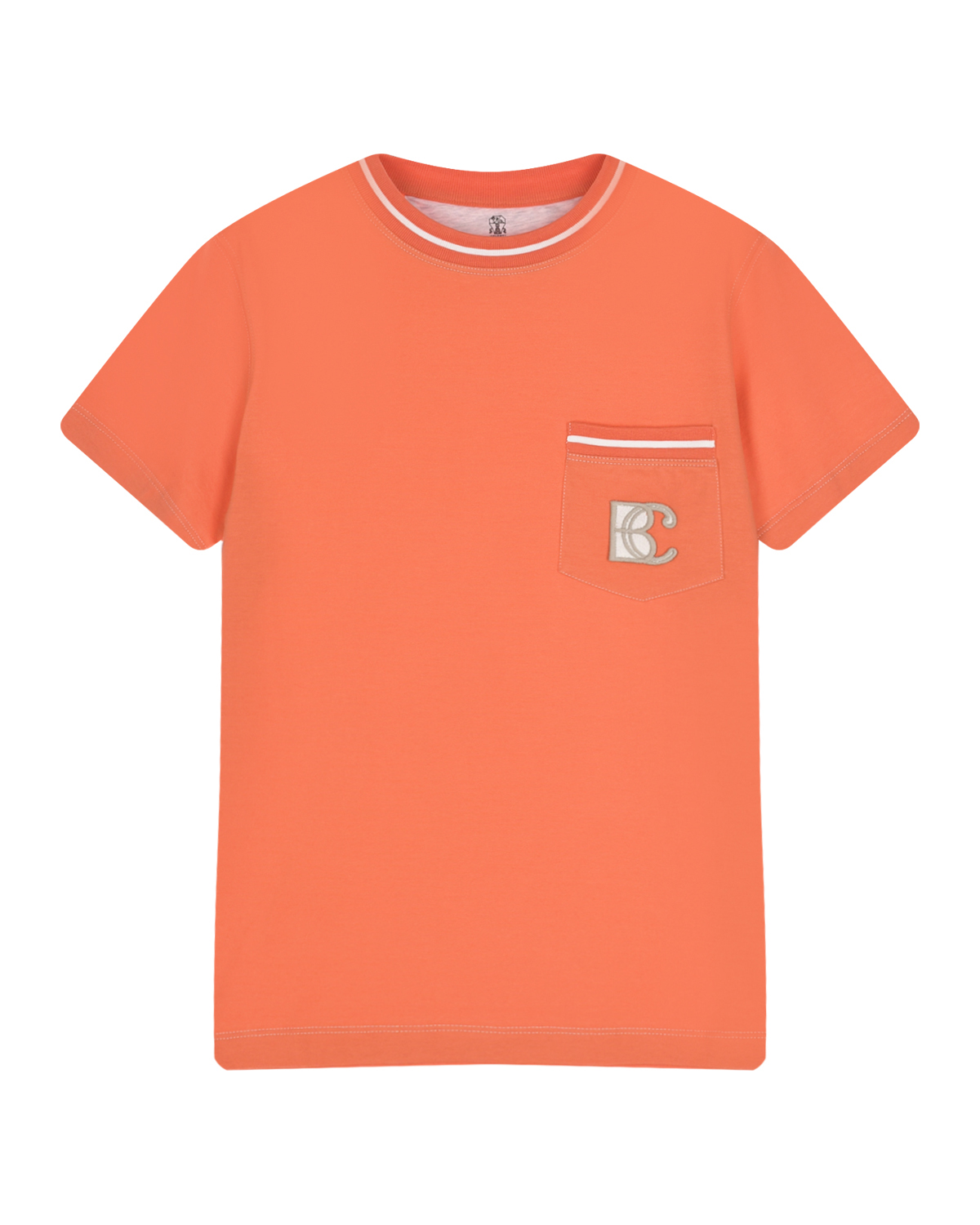 Футболка терракотового цвета с накладным карманом Brunello Cucinelli футболка терракотового а с накладным карманом brunello cucinelli
