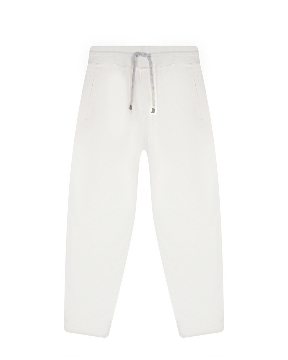 Белые спортивные брюки Brunello Cucinelli, размер 158, цвет белый
