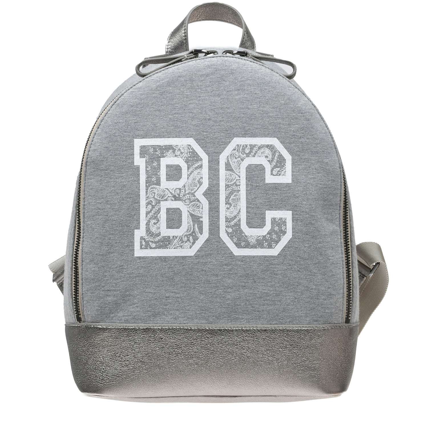 Серый рюкзак с лого Brunello Cucinelli, размер unica