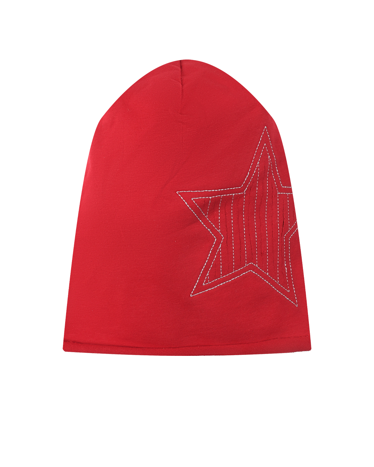 Красная шапка с декором "звезда" Catya