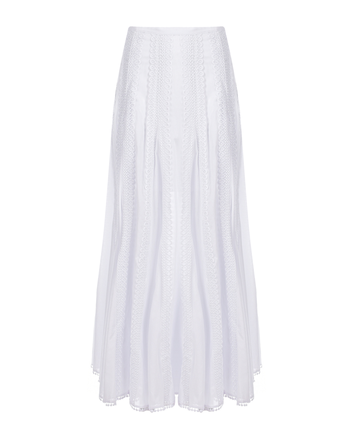 Белая расклешенная юбка Charo Ruiz, размер 44, цвет белый