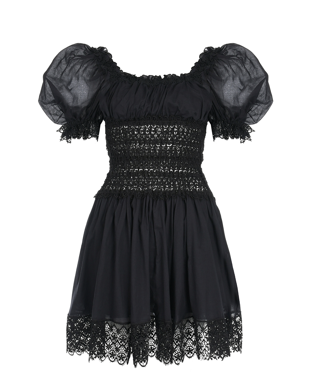 Черное платье-мини Charo Ruiz, размер 40, цвет черный